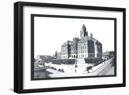 Courthouse, Los Angeles, California-William Henry Jackson-Framed Art Print