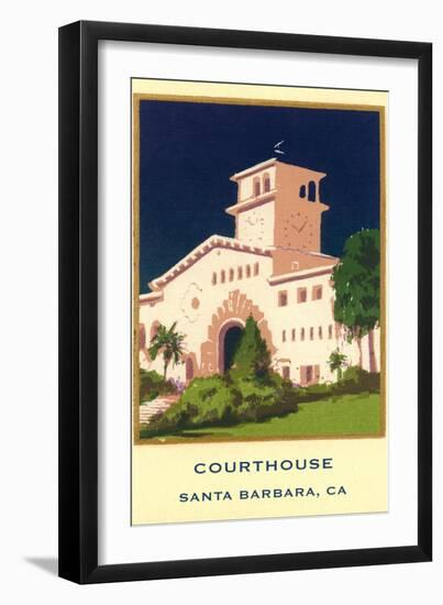 Courthouse, Santa Barbara, California-null-Framed Art Print