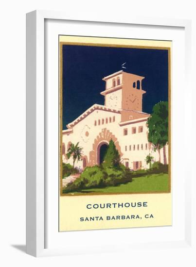 Courthouse, Santa Barbara, California-null-Framed Art Print