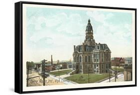 Courthouse, Terre Haute, Indiana-null-Framed Stretched Canvas