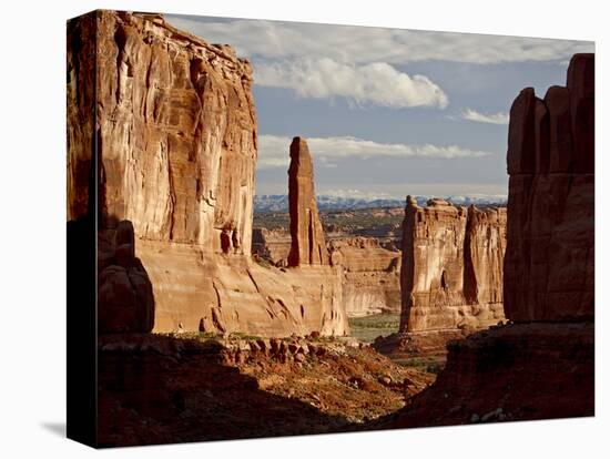 Courthouse Towers and Park Avenue, Arches National Park, Utah, USA-null-Stretched Canvas