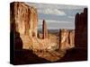 Courthouse Towers and Park Avenue, Arches National Park, Utah, USA-null-Stretched Canvas