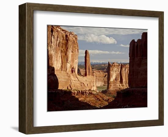 Courthouse Towers and Park Avenue, Arches National Park, Utah, USA-null-Framed Photographic Print