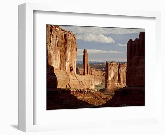 Courthouse Towers and Park Avenue, Arches National Park, Utah, USA-null-Framed Photographic Print