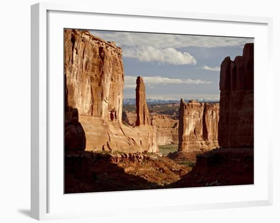 Courthouse Towers and Park Avenue, Arches National Park, Utah, USA-null-Framed Photographic Print