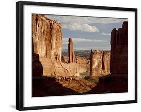 Courthouse Towers and Park Avenue, Arches National Park, Utah, USA-null-Framed Photographic Print