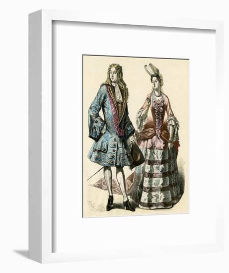 Courtiers 1690S-null-Framed Art Print