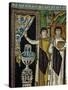 Courtiers by a Fountain (Mosaic)-Byzantine-Stretched Canvas