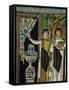 Courtiers by a Fountain (Mosaic)-Byzantine-Framed Stretched Canvas