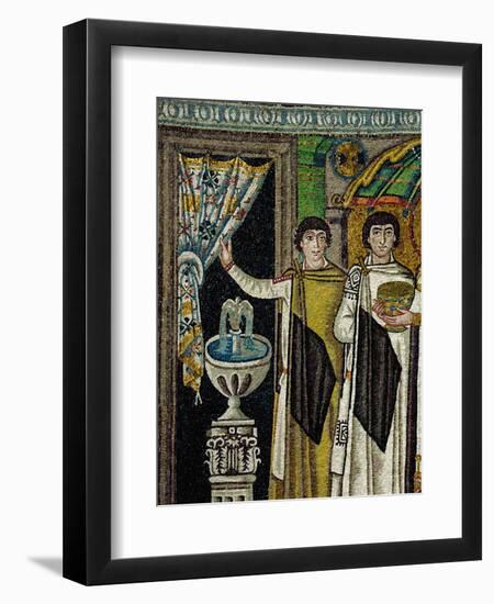 Courtiers by a Fountain (Mosaic)-Byzantine-Framed Giclee Print