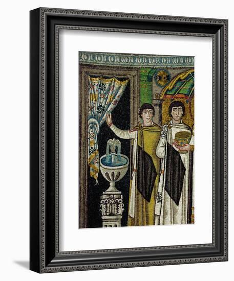 Courtiers by a Fountain (Mosaic)-Byzantine-Framed Giclee Print