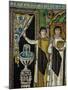 Courtiers by a Fountain (Mosaic)-Byzantine-Mounted Giclee Print