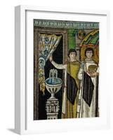 Courtiers by a Fountain (Mosaic)-Byzantine-Framed Giclee Print