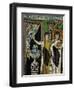 Courtiers by a Fountain (Mosaic)-Byzantine-Framed Premium Giclee Print