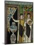 Courtiers by a Fountain (Mosaic)-Byzantine-Mounted Premium Giclee Print