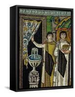 Courtiers by a Fountain (Mosaic)-Byzantine-Framed Stretched Canvas