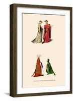 Courtiers of the Time of Richard II-H. Shaw-Framed Art Print