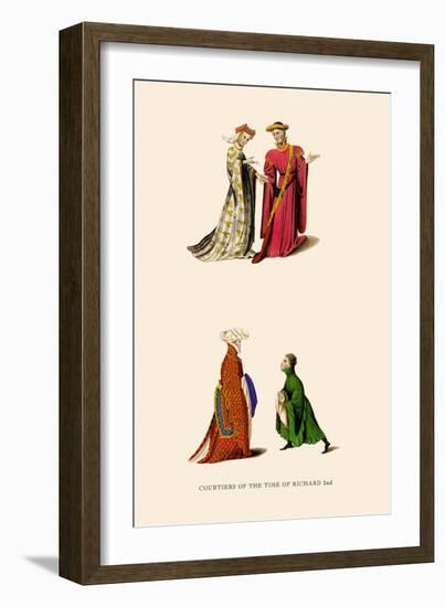 Courtiers of the Time of Richard II-H. Shaw-Framed Art Print