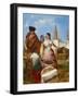 Courting at a Ring-Shaped Pastry Stall at the Seville Fair-Rafael Benjumea-Framed Giclee Print