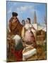 Courting at a Ring-Shaped Pastry Stall at the Seville Fair-Rafael Benjumea-Mounted Giclee Print