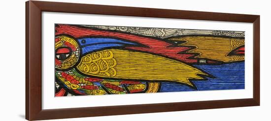 Courting Birds-Muktair Oladoja-Framed Giclee Print