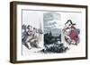 Courting by Telephone across Paris, 1883-null-Framed Giclee Print