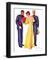 "Courting Cadets,"May 16, 1936-R.J. Cavaliere-Framed Giclee Print