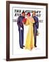 "Courting Cadets," Saturday Evening Post Cover, May 16, 1936-R.J. Cavaliere-Framed Giclee Print