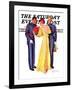 "Courting Cadets," Saturday Evening Post Cover, May 16, 1936-R.J. Cavaliere-Framed Giclee Print