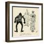 Courting Couple- Caught in the Act-Harry Furniss-Framed Art Print