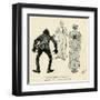 Courting Couple- Caught in the Act-Harry Furniss-Framed Art Print