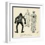 Courting Couple- Caught in the Act-Harry Furniss-Framed Art Print