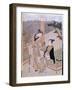 Courtisan Osen with a Client, 1768. Prints by Harunobu Suzuki (1724/25-1770).-Suzuki Harunobu-Framed Giclee Print