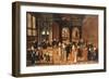 Courtly Company Entertained by Musicians in a Palace Interior-Louis de Caullery-Framed Giclee Print