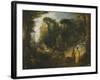 Courtly Gathering in a Park, 1712-1713-Jean Antoine Watteau-Framed Giclee Print