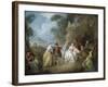 Courtly Scene in a Park, C.1730-35-Jean-Baptiste Joseph Pater-Framed Giclee Print