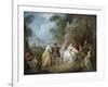 Courtly Scene in a Park, C.1730-35-Jean-Baptiste Joseph Pater-Framed Giclee Print