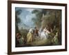 Courtly Scene in a Park, C.1730-35-Jean-Baptiste Joseph Pater-Framed Giclee Print