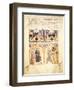 Courtly Scene, Miniature from the Florence School, Italy 12th Century-null-Framed Giclee Print