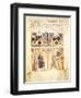 Courtly Scene, Miniature from the Florence School, Italy 12th Century-null-Framed Giclee Print