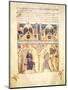 Courtly Scene, Miniature from the Florence School, Italy 12th Century-null-Mounted Giclee Print