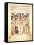 Courtly Scene, Miniature from the Florence School, Italy 12th Century-null-Framed Stretched Canvas