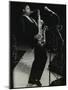 Courtney Pine on Stage at the Forum Theatre, Hatfield, Hertfordshire, 8 April 1987-Denis Williams-Mounted Photographic Print