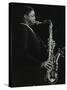 Courtney Pine Playing Tenor Saxophone at the Forum Theatre, Hatfield, Hertfordshire, 8 April 1987-Denis Williams-Stretched Canvas