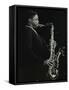 Courtney Pine Playing Tenor Saxophone at the Forum Theatre, Hatfield, Hertfordshire, 8 April 1987-Denis Williams-Framed Stretched Canvas