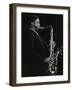 Courtney Pine Playing Tenor Saxophone at the Forum Theatre, Hatfield, Hertfordshire, 8 April 1987-Denis Williams-Framed Photographic Print