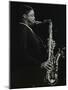 Courtney Pine Playing Tenor Saxophone at the Forum Theatre, Hatfield, Hertfordshire, 8 April 1987-Denis Williams-Mounted Photographic Print