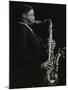 Courtney Pine Playing Tenor Saxophone at the Forum Theatre, Hatfield, Hertfordshire, 8 April 1987-Denis Williams-Mounted Photographic Print