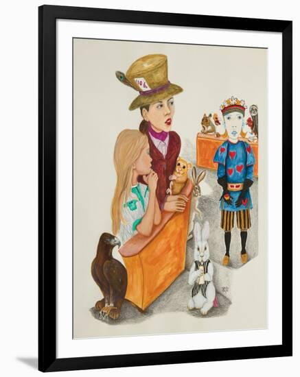 Courtroom Scene in Wonderland-Stevie Taylor-Framed Giclee Print