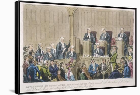 Courtroom Scene-Robert Cruickshank-Framed Stretched Canvas